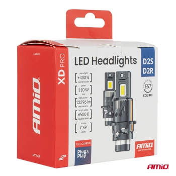 AMiO D2S / D2R LED Plug & Play XD Pro Series Full Canbus D2S LED Headlight 6500K Duobox
